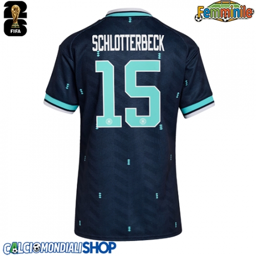 Maglie da calcio Germania Nico Schlotterbeck #15 Seconda Maglia Femminile Mondiali 2026  Manica Corta